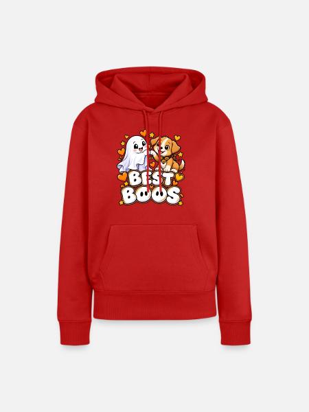 Beste Buds Hund und Geist - Frauen Premium Bio Hoodie - Rot
