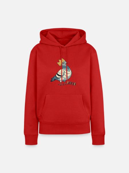Weihnachtsknacker-Taube - Frauen Premium Bio Hoodie - Rot