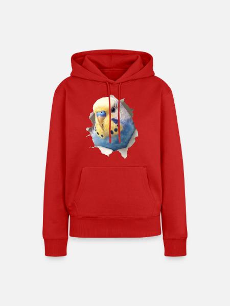Wellensittich - Frauen Premium Bio Hoodie - Rot