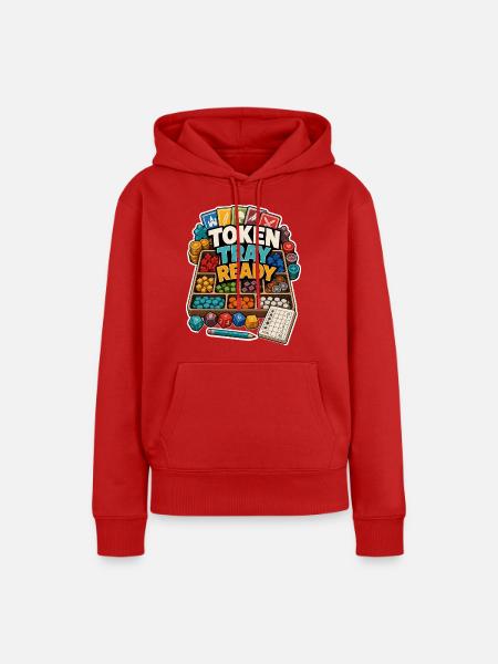 TOKEN TRAY READY - Frauen Premium Bio Hoodie - Rot