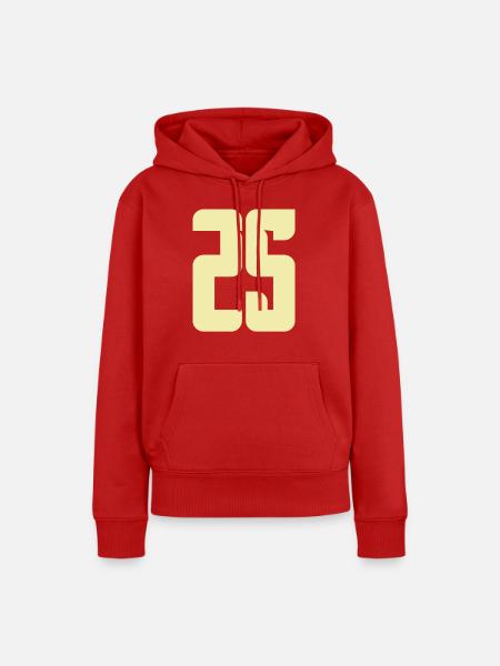 25 - Frauen Premium Bio Hoodie - Rot