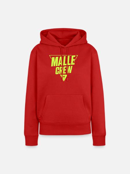 malle crew - Frauen Premium Bio Hoodie - Rot