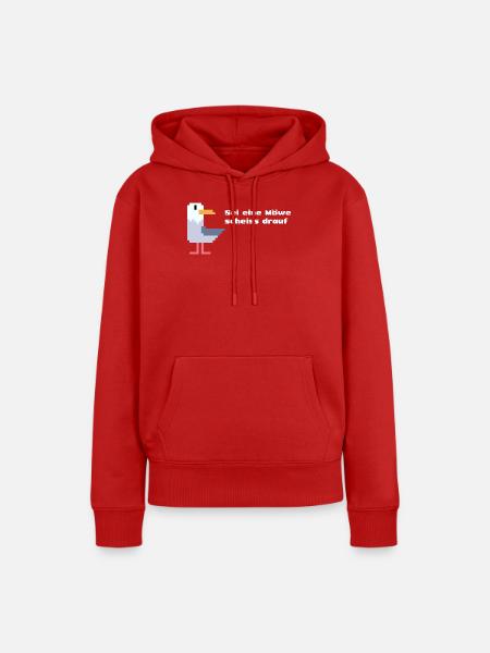 sei eine pixel Möwe - Frauen Premium Bio Hoodie - Rot