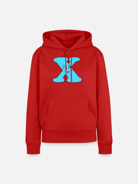 X - Frauen Premium Bio Hoodie - Rot