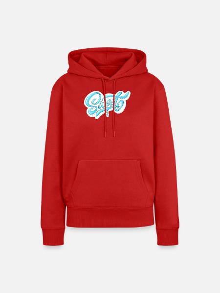 Kalt süß Drehbuch-Design - Frauen Premium Bio Hoodie - Rot