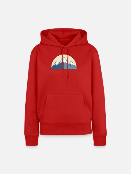 Gebirge - Frauen Premium Bio Hoodie - Rot
