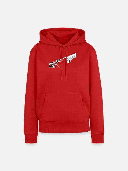 Divine Touch Fahrrad Kunstdesign - Frauen Premium Bio Hoodie - Rot