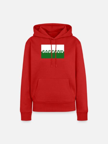 Saggsen / Sachsen - Frauen Premium Bio Hoodie - Rot