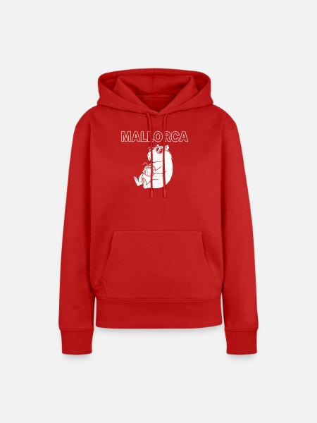 Mallorca Capybara Kokosnuss - Frauen Premium Bio Hoodie - Rot