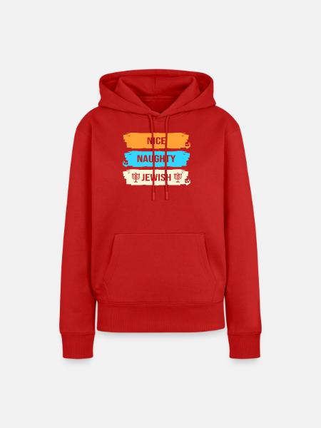 Hanukkah Chanukkah Hanukah - Frauen Premium Bio Hoodie - Rot