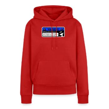 Alerte GPS Sticker - Sweat à capuche Premium bio Femme - rouge - Devant - Julia (174cm)