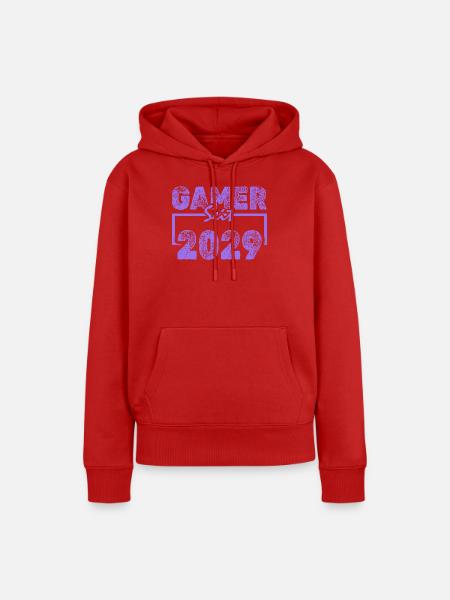 Daddeln 2029 - Frauen Premium Bio Hoodie - Rot