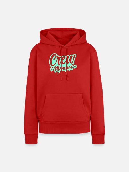 Crew Member Spritz Script - Frauen Premium Bio Hoodie - Rot