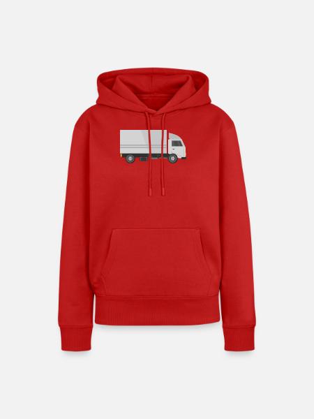 Lieferauto - Frauen Premium Bio Hoodie - Rot