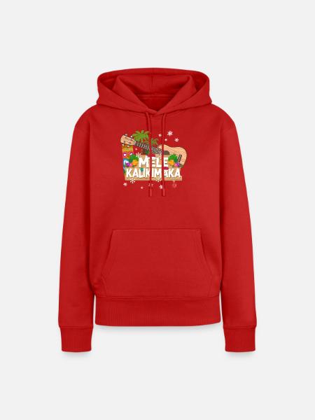 Hawaiian Ukulele Uke Christmas - Frauen Premium Bio Hoodie - Rot