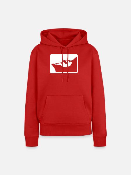 Outdoor Boulderer - Frauen Premium Bio Hoodie - Rot