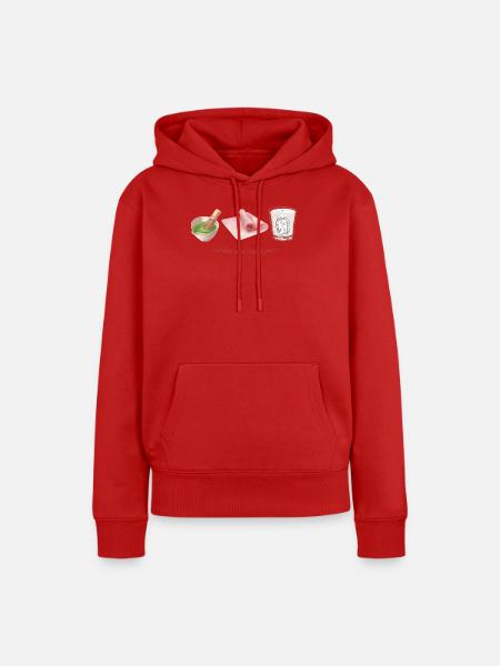 Langsame Morgen - Frauen Premium Bio Hoodie - Rot