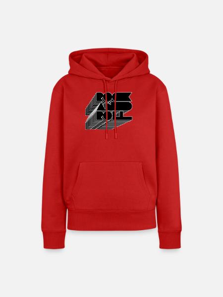 Rock-Roll-Linien - Frauen Premium Bio Hoodie - Rot