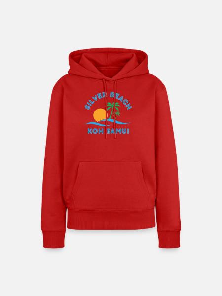Silver Beach Koh Samui Sonnenuntergang - Frauen Premium Bio Hoodie - Rot