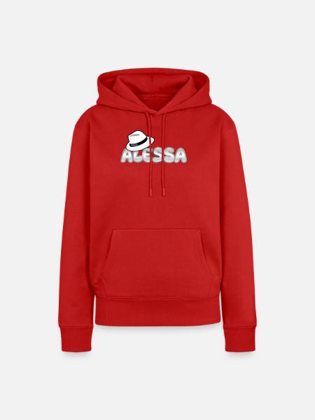 Alessa - Frauen Premium Bio Hoodie - Rot