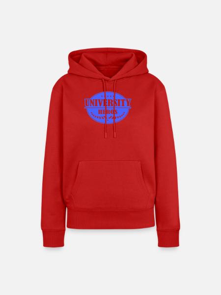 Universitätshelden Emblem - Frauen Premium Bio Hoodie - Rot