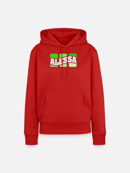 Geschenk für Alessa - Frauen Premium Bio Hoodie - Rot