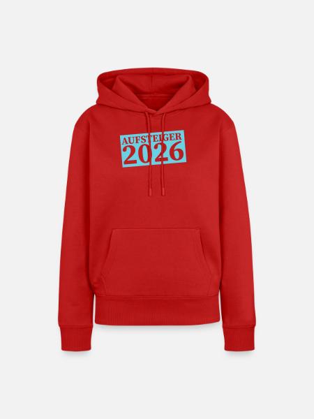 aufsteiger_2026- - Frauen Premium Bio Hoodie - Rot