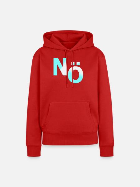 Nö Nein Dagegen Demo - Frauen Premium Bio Hoodie - Rot