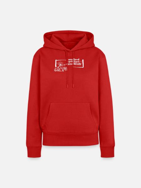 Verdient gefälligst meine Rente! - Frauen Premium Bio Hoodie - Rot