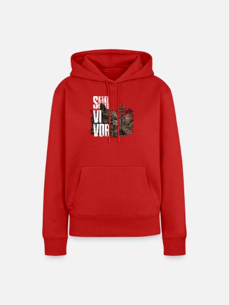 Survivor - Frauen Premium Bio Hoodie - Rot