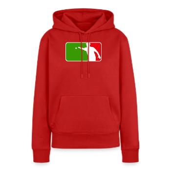 Petanque Boule Petanca Major League Style ITALY - Frauen Premium Bio Hoodie - Rot - Vorne - Julia (174cm)