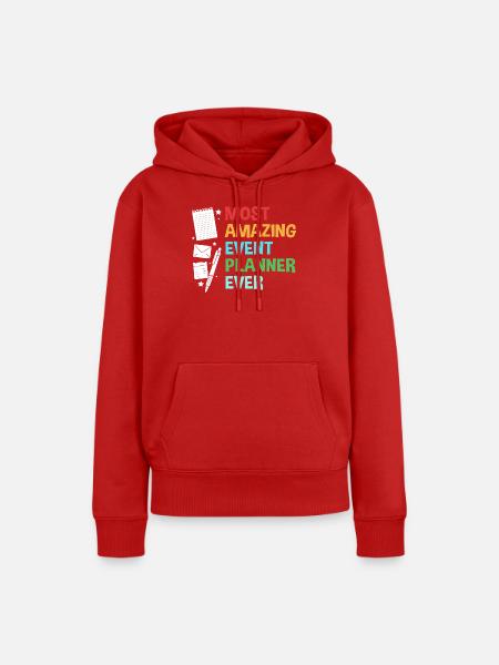 Event Planer - Frauen Premium Bio Hoodie - Rot