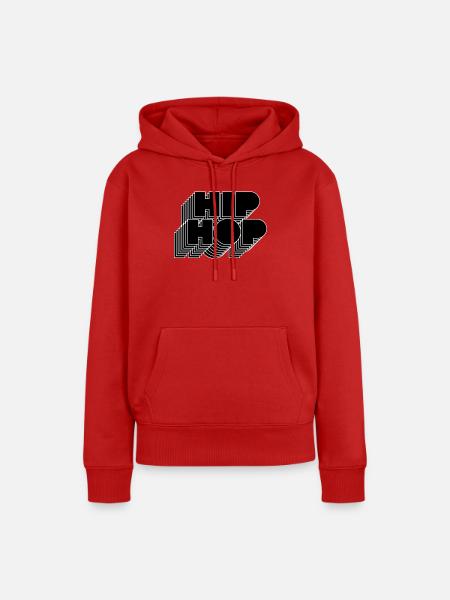 Hip Hop fettes Logo - Frauen Premium Bio Hoodie - Rot