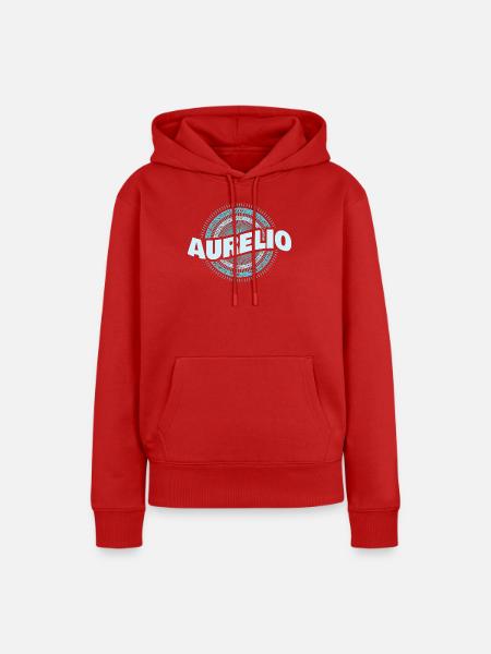 Geschenk für Aurelio - Frauen Premium Bio Hoodie - Rot