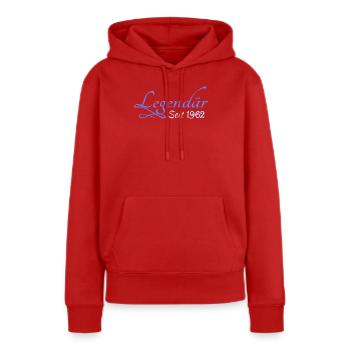 Heldin 1962 - Frauen Premium Bio Hoodie - Rot - Vorne - Julia (174cm)