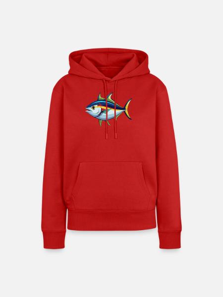 Thunfisch - Frauen Premium Bio Hoodie - Rot