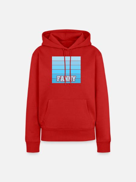Maedchenname Fanny - Frauen Premium Bio Hoodie - Rot