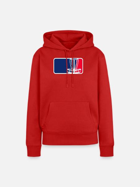 Discgolf - Frauen Premium Bio Hoodie - Rot