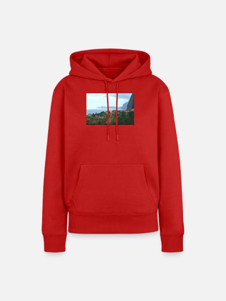 Madeiras steile Idylle - Frauen Premium Bio Hoodie - Rot