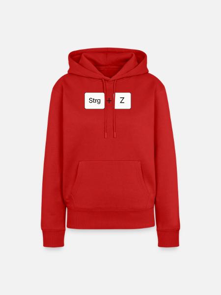 Strg + Z - Frauen Premium Bio Hoodie - Rot