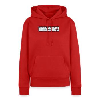Toilette - Frauen Premium Bio Hoodie - Rot - Vorne - Julia (174cm)