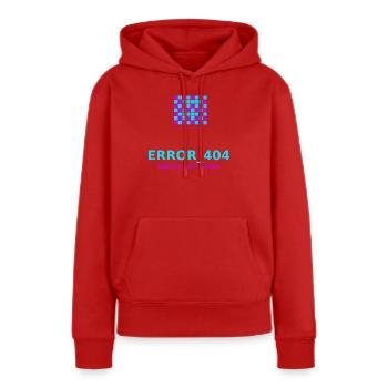Fehler 404 Realität Verloren - Frauen Premium Bio Hoodie - Rot - Vorne - Julia (174cm)