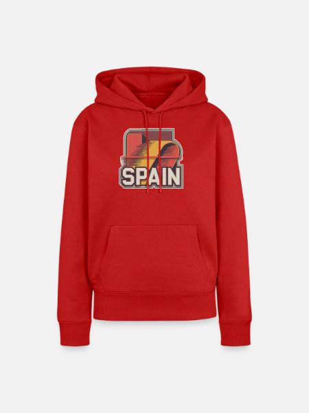 Spain - Frauen Premium Bio Hoodie - Rot