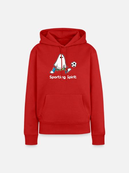 Sportlicher Geist - Frauen Premium Bio Hoodie - Rot