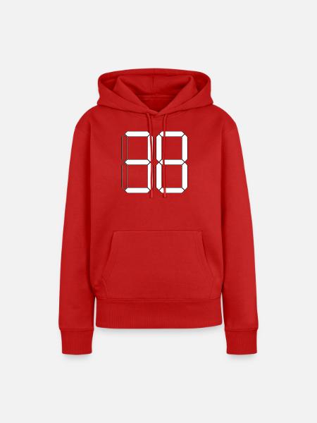 NUMMER 38 Achtunddreißig Geschenk Digital - Frauen Premium Bio Hoodie - Rot