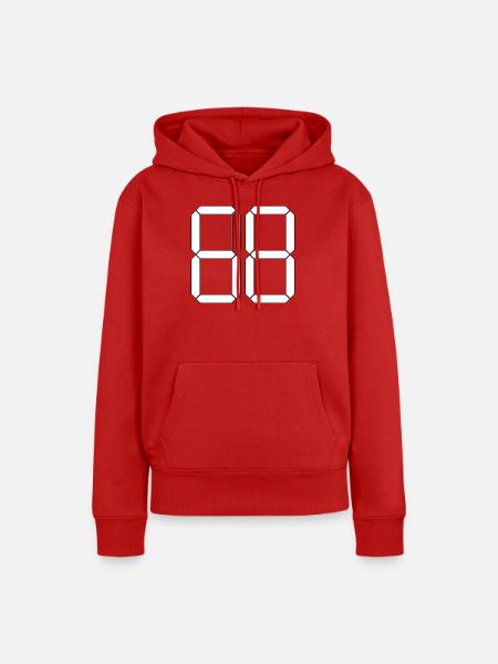 NUMMER 68 Achtundsechzig Geschenk Digital - Frauen Premium Bio Hoodie - Rot