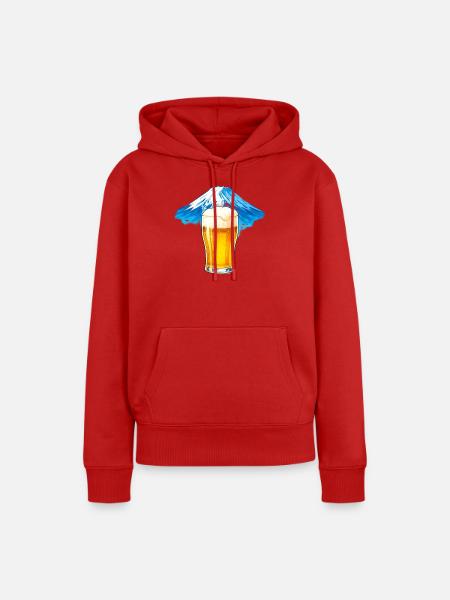Biergipfel Panorama - Frauen Premium Bio Hoodie - Rot