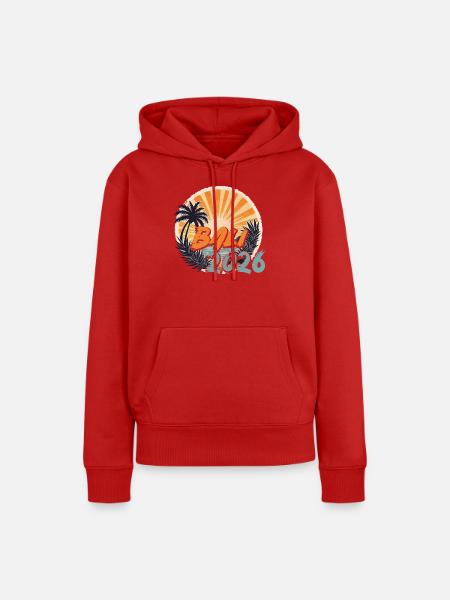 Bali 2026 - Frauen Premium Bio Hoodie - Rot