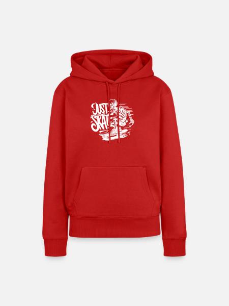 Just Skate - Frauen Premium Bio Hoodie - Rot