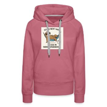 Faultier Bild - Frauen Premium Bio Hoodie - Malve - Vorne - Isabella (175cm)